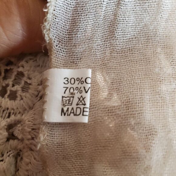 Cream Womens Swim Cover-Up Size XL - Picture 12 of 12